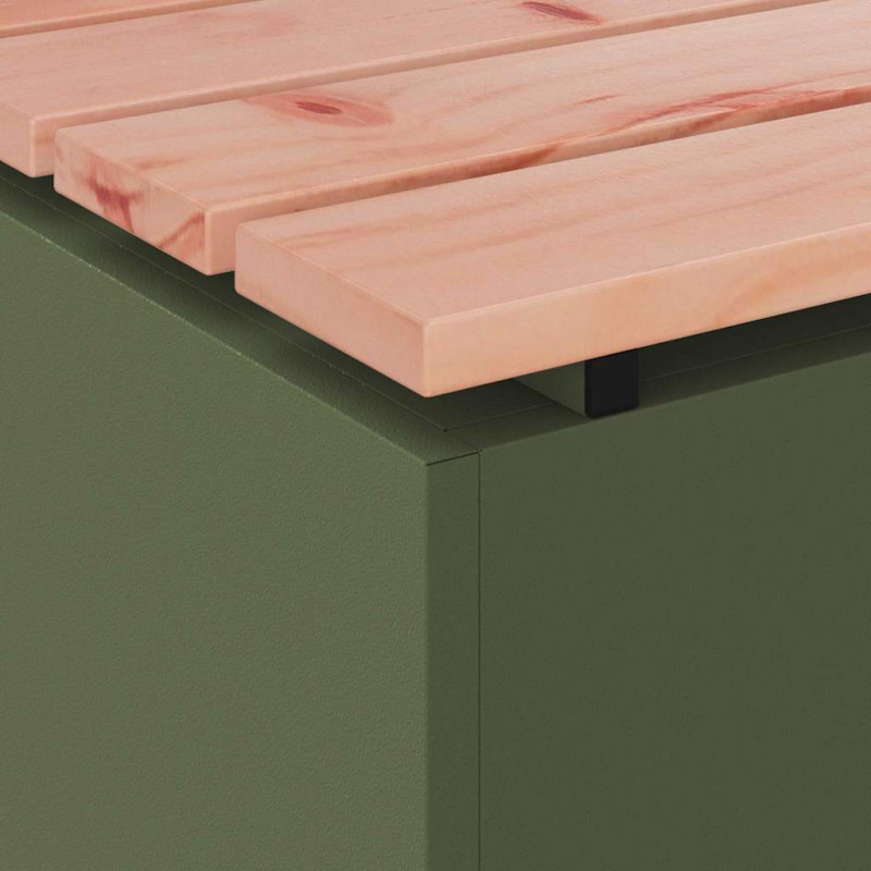 Ławka ogrodowa oliwkowy 100 x 40 x 43 cm Stal