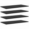 Półka na książki 4 pcs Czarny 80 x 40 x 1,5 cm