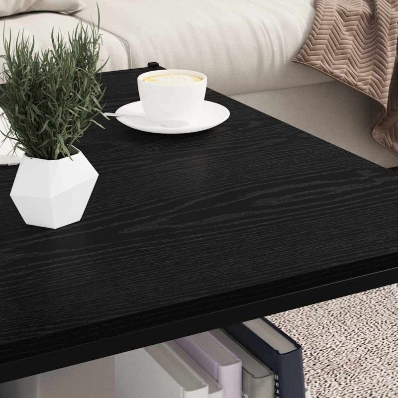 Półka na książki 4 pcs Czarny 80 x 40 x 1,5 cm