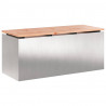 Ławka ogrodowa Srebrny 100 x 40 x 43 cm stal nierdzewna
