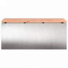 Ławka ogrodowa Srebrny 100 x 40 x 43 cm stal nierdzewna