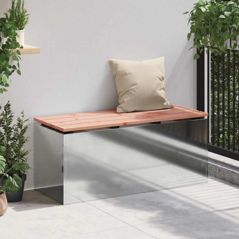 Ławka ogrodowa Srebrny 100 x 40 x 43 cm Stal galwanizowana