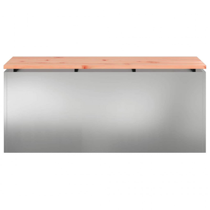 Ławka ogrodowa Srebrny 100 x 40 x 43 cm Stal galwanizowana