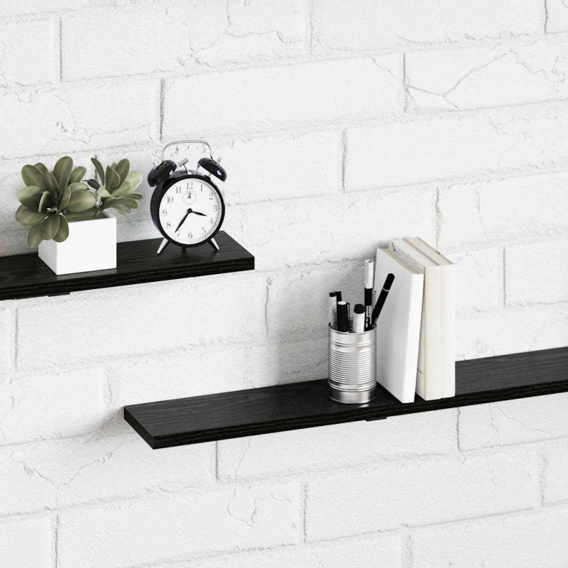 Półka na książki 4 pcs Czarny 100 x 10 x 1,5 cm
