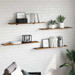 Półka na książki 4 pcs Brązowy 100 x 20 x 1,5 cm
