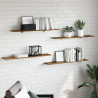 Półka na książki 4 pcs Brązowy 100 x 20 x 1,5 cm