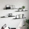 Półka na książki 4 pcs Czarny 100 x 20 x 1,5 cm