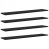 Półka na książki 4 pcs Czarny 100 x 20 x 1,5 cm
