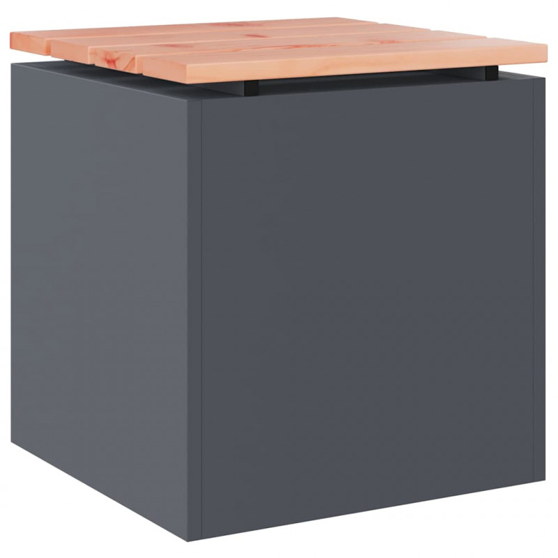 Ławka ogrodowa Antracyt 40 x 40 x 43 cm Stal