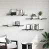 Półka na książki 4 pcs Czarny 100 x 20 x 1,5 cm