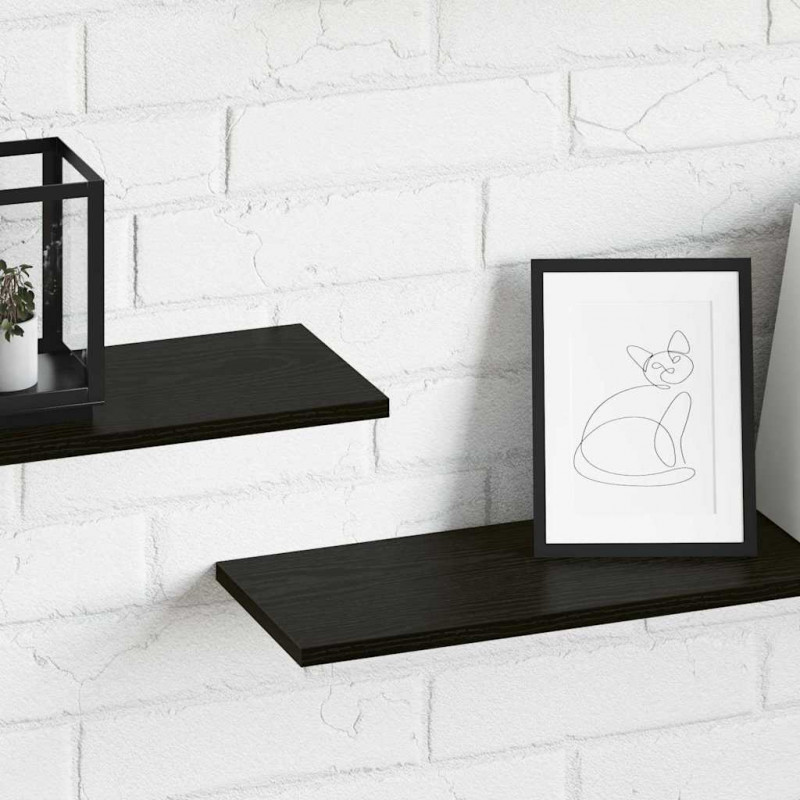 Półka na książki 4 pcs Czarny 100 x 20 x 1,5 cm