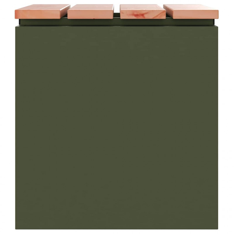 Ławka ogrodowa oliwkowy 40 x 40 x 43 cm Stal