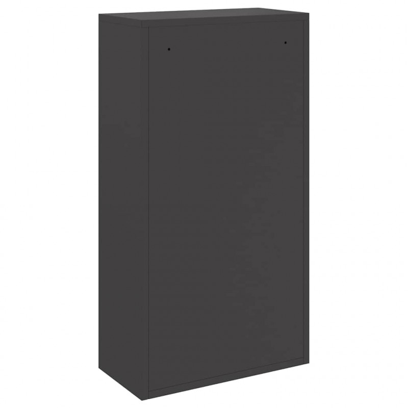 Skrzynka na przesyłki z drzwiami Czarny 44 x 22 x 82 cm Stal