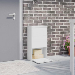 Skrzynka na przesyłki z drzwiami Biały 44 x 22 x 82 cm Stal