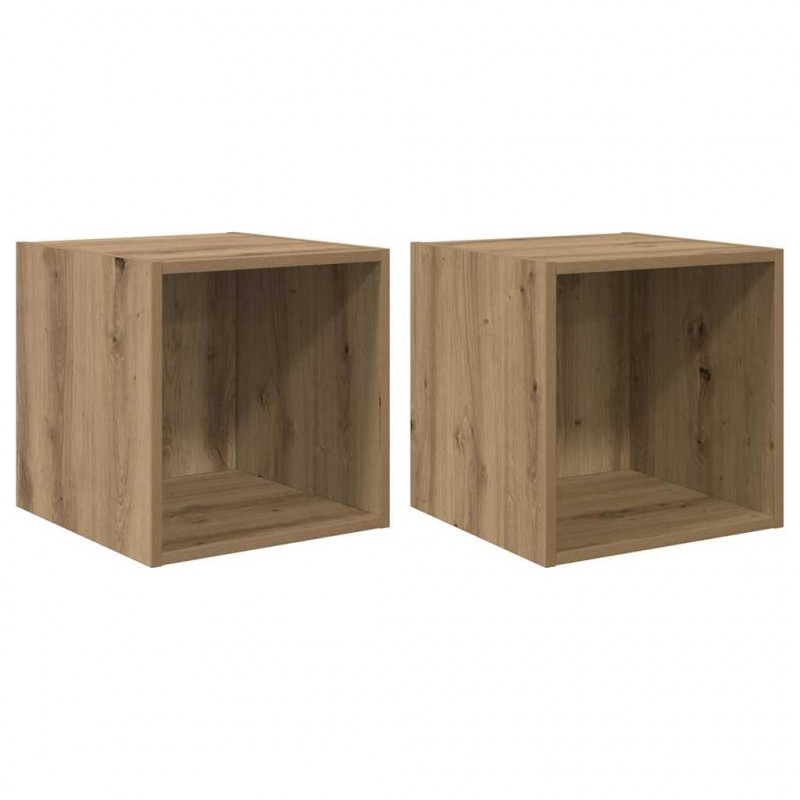 Szafka ścienna z półką 2 pcs Dąb rzemieślniczy 37 x 37 x 37 cm