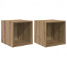 Szafka ścienna z półką 2 pcs Dąb rzemieślniczy 37 x 37 x 37 cm
