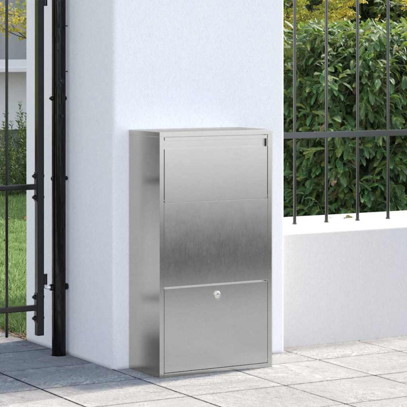 Skrzynka na przesyłki Srebrny 44 x 22 x 82 cm Stal nierdzewna