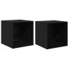 Szafka ścienna z półką 2 pcs Czarny Dąb 37 x 37 x 37 cm