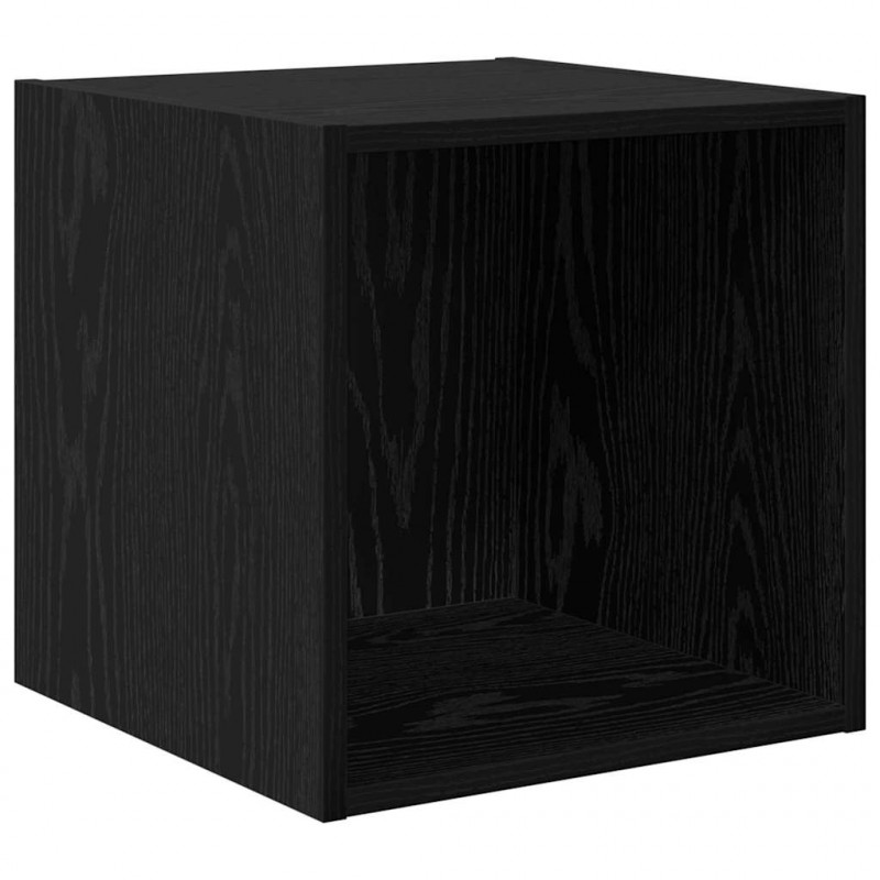 Szafka ścienna z półką 2 pcs Czarny Dąb 37 x 37 x 37 cm