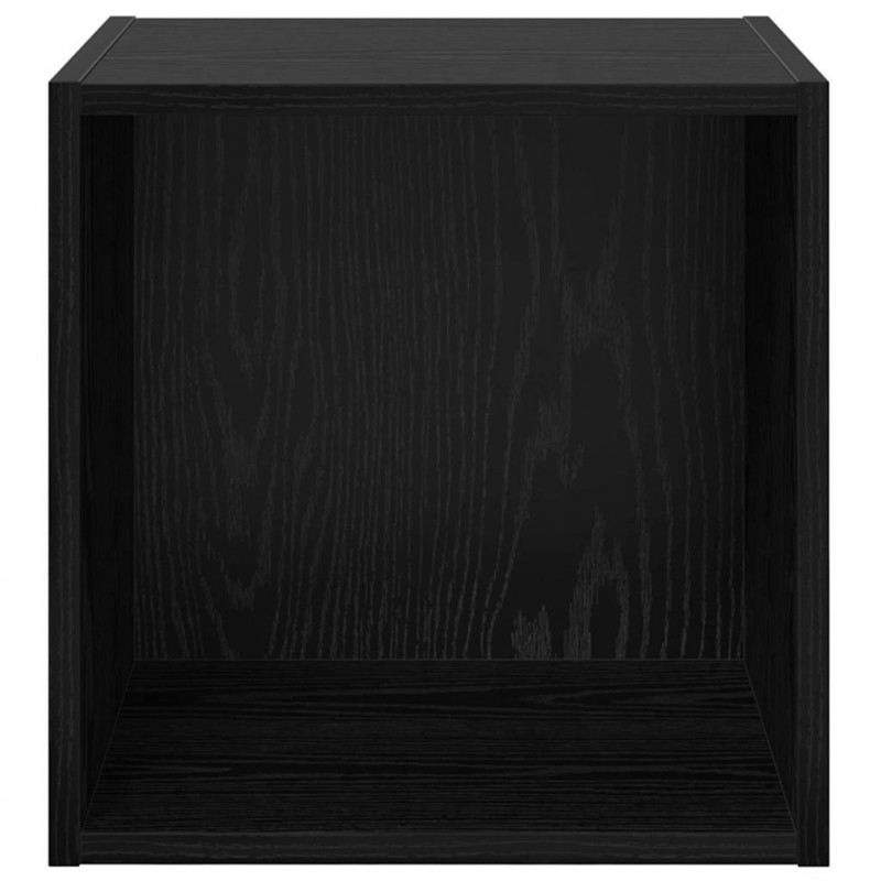 Szafka ścienna z półką 2 pcs Czarny Dąb 37 x 37 x 37 cm