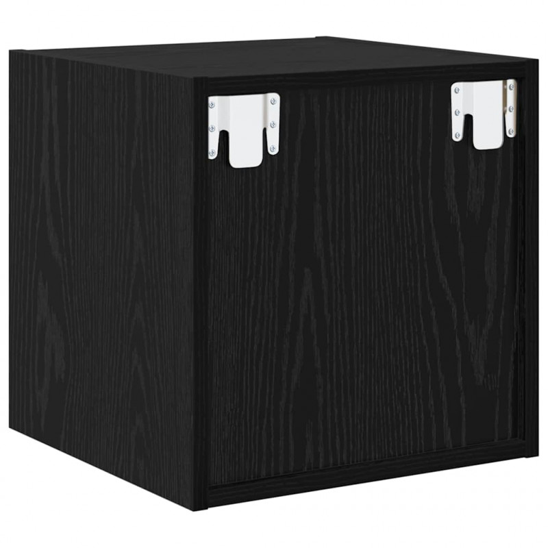 Szafka ścienna z półką 2 pcs Czarny Dąb 37 x 37 x 37 cm
