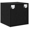 Szafka ścienna z półką 2 pcs Czarny Dąb 37 x 37 x 37 cm