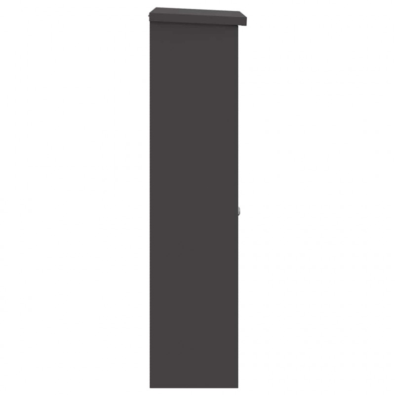 Skrzynka na przesyłki Czarny 44,5 x 29 x 110,5 cm Stal