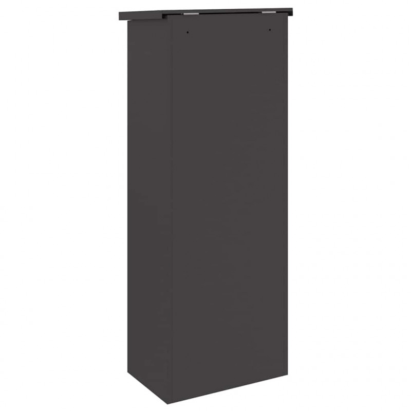 Skrzynka na przesyłki Czarny 44,5 x 29 x 110,5 cm Stal