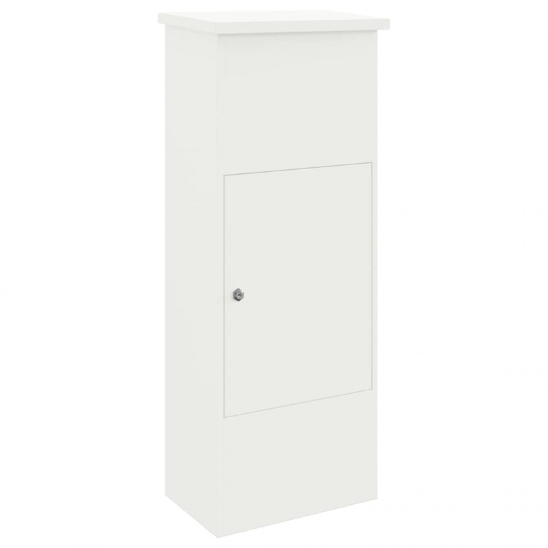 Skrzynka na przesyłki Z blokadą Biały 44,5 x 29 x 110,5 cm Stal