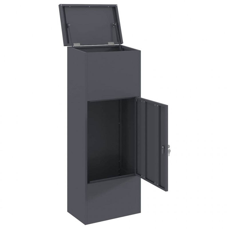 Skrzynka na przesyłki Antracyt 44,5 x 29 x 110,5 cm Stal
