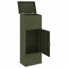 Skrzynka na przesyłki oliwkowy 44,5 x 29 x 110,5 cm Stal