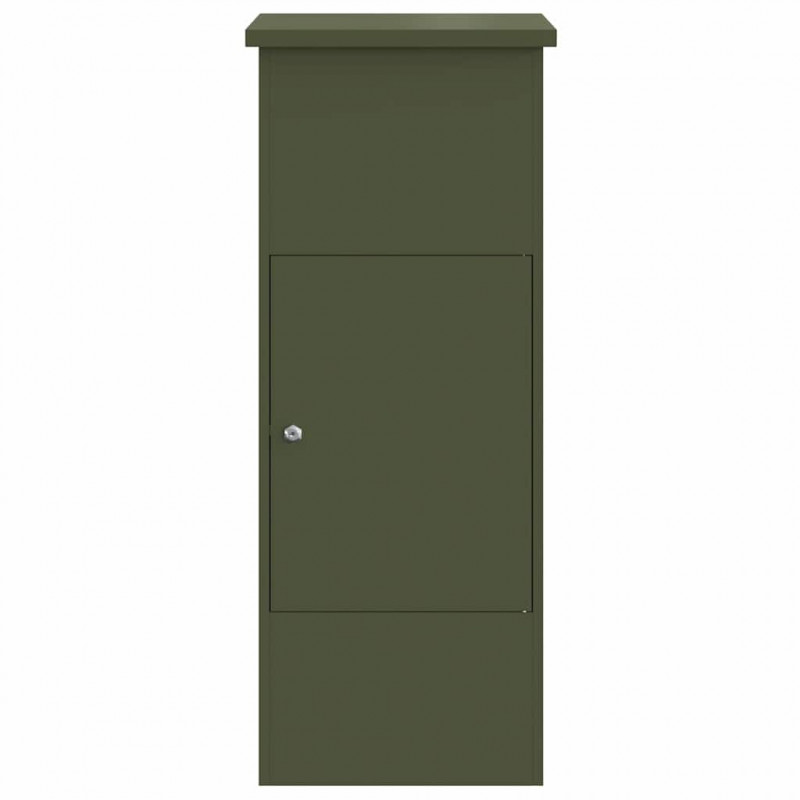 Skrzynka na przesyłki oliwkowy 44,5 x 29 x 110,5 cm Stal