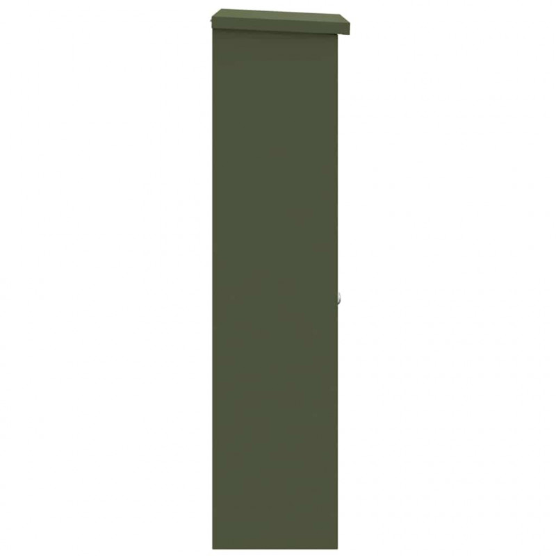Skrzynka na przesyłki oliwkowy 44,5 x 29 x 110,5 cm Stal