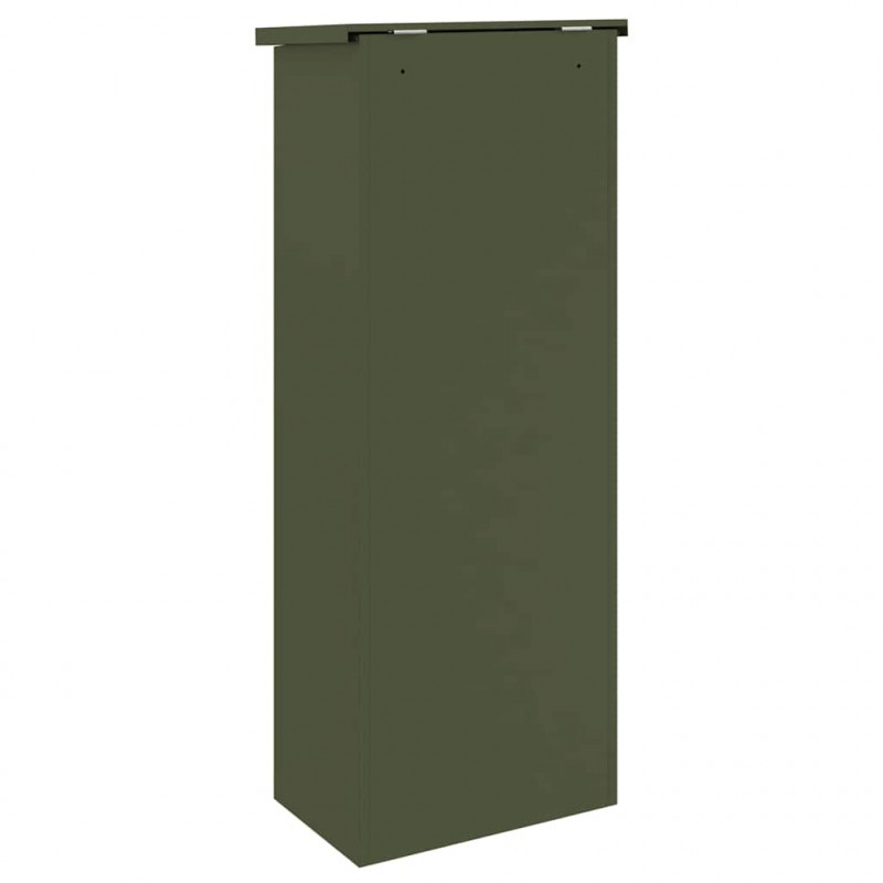 Skrzynka na przesyłki oliwkowy 44,5 x 29 x 110,5 cm Stal