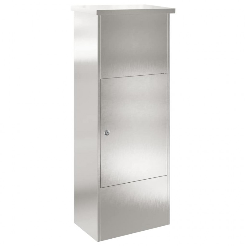 Skrzynka na przesyłki z drzwiami Srebrny 44,5 x 29 x 110,5 cm