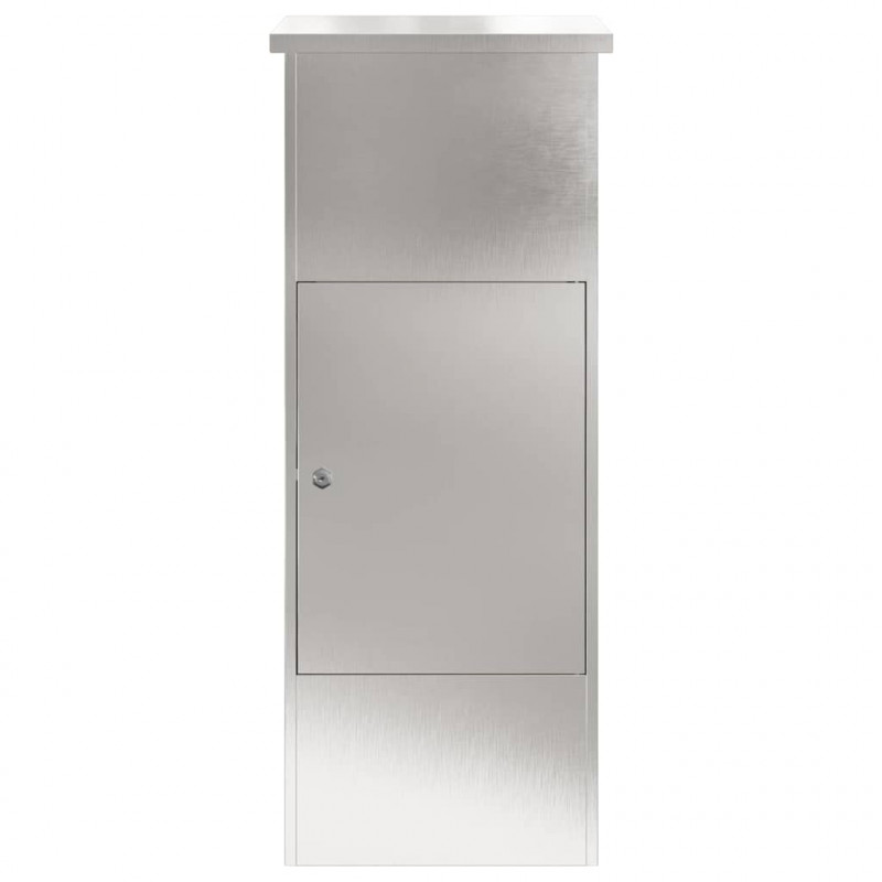 Skrzynka na przesyłki z drzwiami Srebrny 44,5 x 29 x 110,5 cm