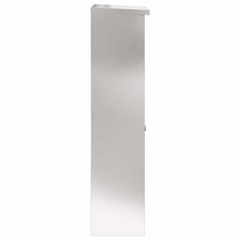 Skrzynka na przesyłki z drzwiami Srebrny 44,5 x 29 x 110,5 cm