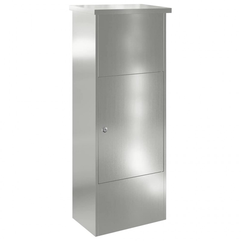 Skrzynka na przesyłki z drzwiami Czarny 44,5 x 29 x 110,5 cm