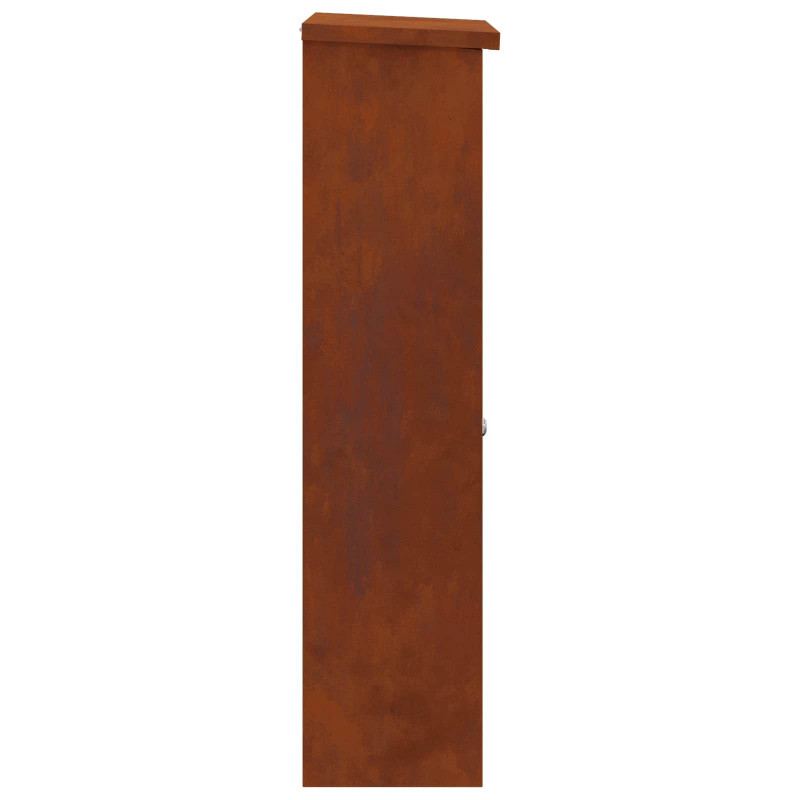 Skrzynka na przesyłki z drzwiami Rdzawy 44,5 x 29 x 110,5 cm