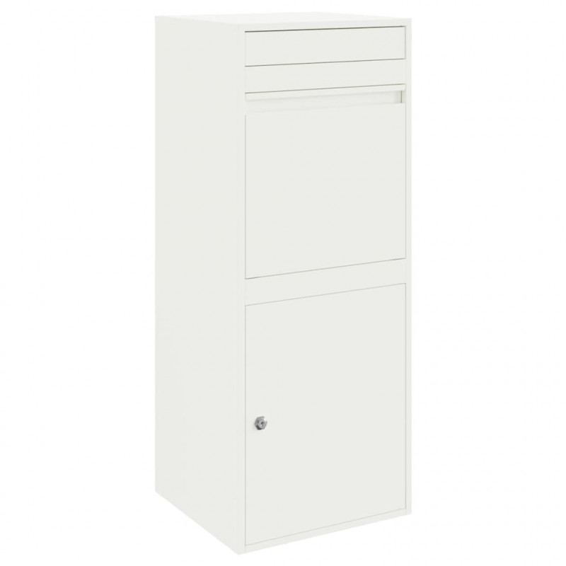 Skrzynka na przesyłki z drzwiami Biały 41 x 38 x 103 cm Stal