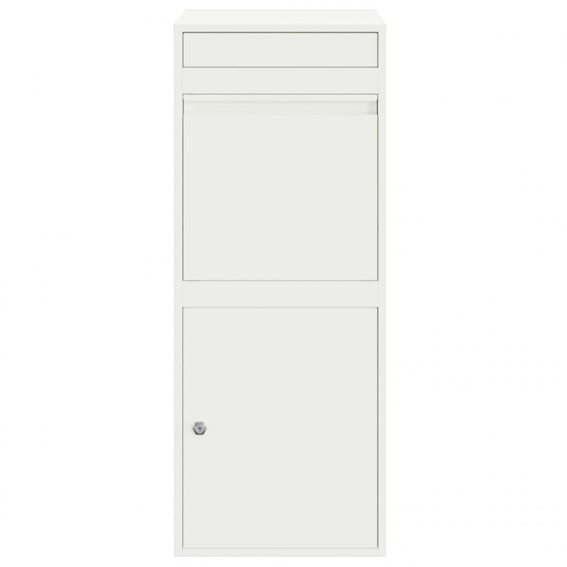 Skrzynka na przesyłki z drzwiami Biały 41 x 38 x 103 cm Stal