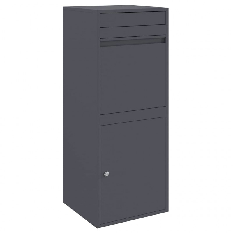 Skrzynka na przesyłki z drzwiami Antracyt 41 x 38 x 103 cm Stal