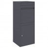 Skrzynka na przesyłki z drzwiami Antracyt 41 x 38 x 103 cm Stal