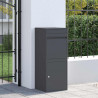 Skrzynka na przesyłki z drzwiami Antracyt 41 x 38 x 103 cm Stal