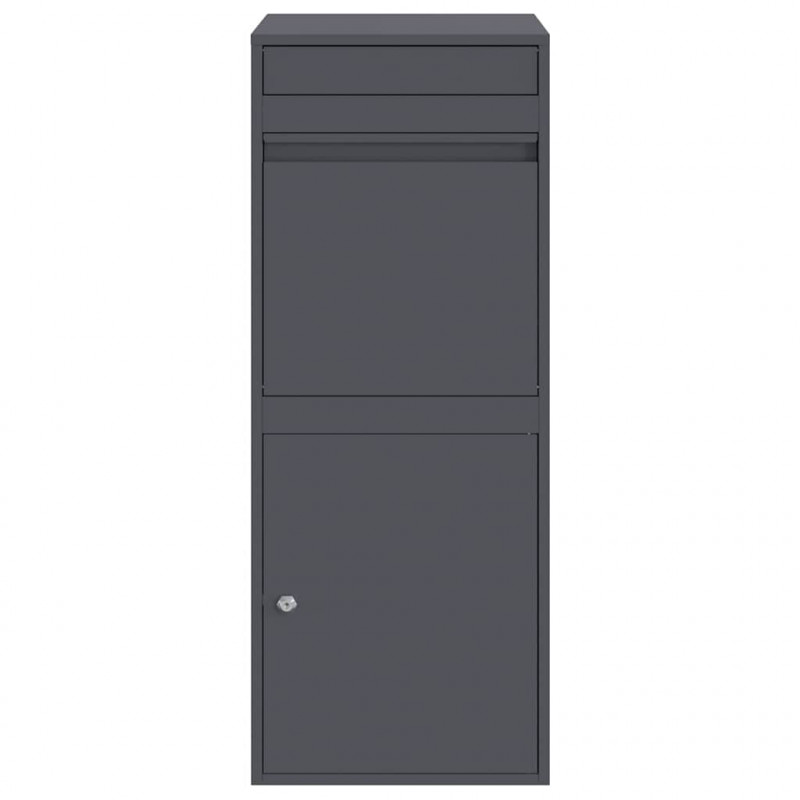 Skrzynka na przesyłki z drzwiami Antracyt 41 x 38 x 103 cm Stal