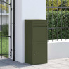Skrzynka na przesyłki z drzwiami oliwkowy 41 x 38 x 103 cm Stal