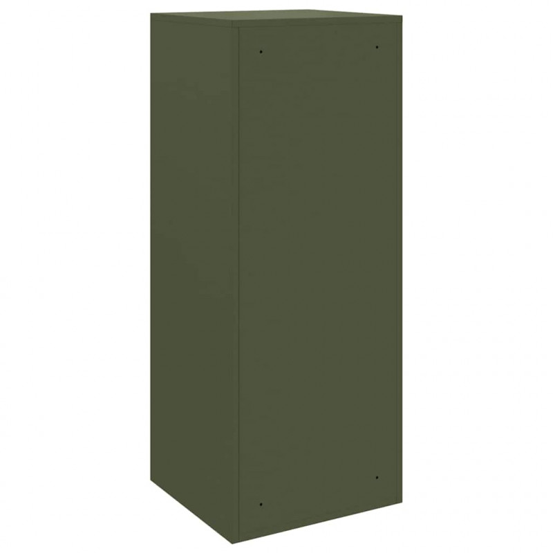 Skrzynka na przesyłki z drzwiami oliwkowy 41 x 38 x 103 cm Stal