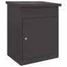 Skrzynka na przesyłki z drzwiami Czarny 47.5 x 38 x 59 cm Stal