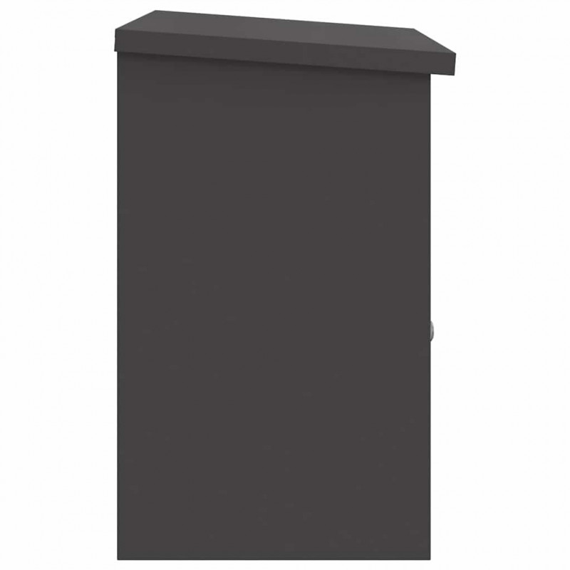 Skrzynka na przesyłki z drzwiami Czarny 47.5 x 38 x 59 cm Stal