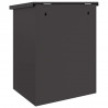 Skrzynka na przesyłki z drzwiami Czarny 47.5 x 38 x 59 cm Stal